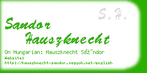 sandor hauszknecht business card